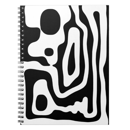 Visie Grip: Abstract Zwart & Wit Notitieboek (Voorkant)