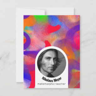 Visie Kunstleraar Overmaatse Zakelijke Kaart Notitiekaartje