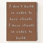 Visie van de architect: bouwen om te inspireren notitieboek (Achterkant)