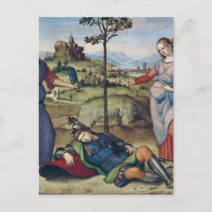 Visie van een Knight, c.1504 Briefkaart