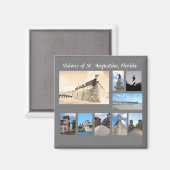 Visie van Historic St. Augustine, Florida Magneet (Voorkant / Achterkant)