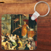 Visie van Ignatius door Peter Paul Rubens Sleutelhanger (Achterkant)