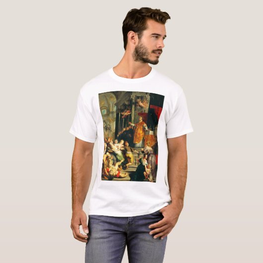 Visie van Ignatius door Peter Paul Rubens T-shirt (Voorkant volledig)