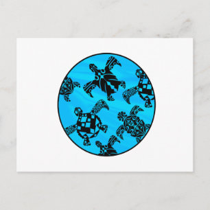 Visie van schildpadden briefkaart