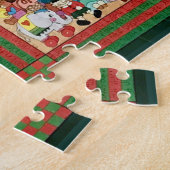 Visie van Sugarplums Jigzaag Puzzle met Border Legpuzzel (Zijkant)