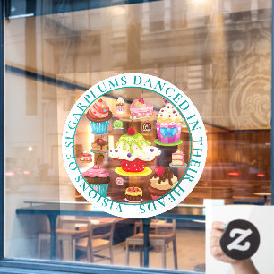 Visie van Suikerpruimen danst in hun hoofden Raamsticker