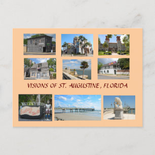 Visies van St. Augustine, Florida Briefkaart