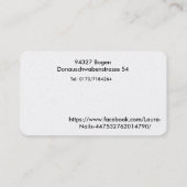 Visietenkarte Visitekaartje (Achterkant)