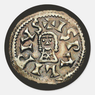 Visigoth Chindaswinth Gold Coin Reverse Ronde Sticker