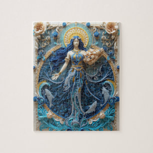 Visioen Waterman Waterdrager - Papier Quilling Legpuzzel