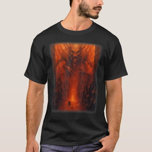 Visioenen van Hell Satan Duivels Demons Monster Sk T-shirt (Voorkant)