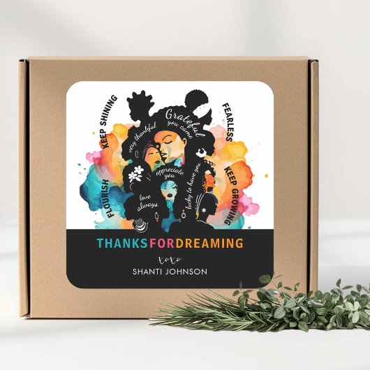 Vision Board Feest Bedankt  Vierkante Sticker