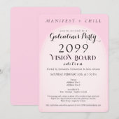 Vision Board Party Networking Galentine's Party Kaart (Voorkant / Achterkant)