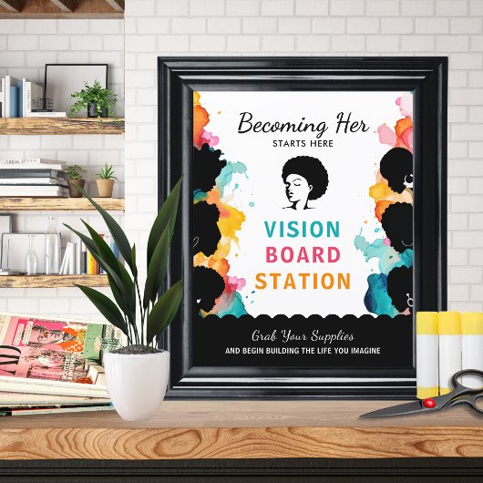 Vision Board Station Feestbord