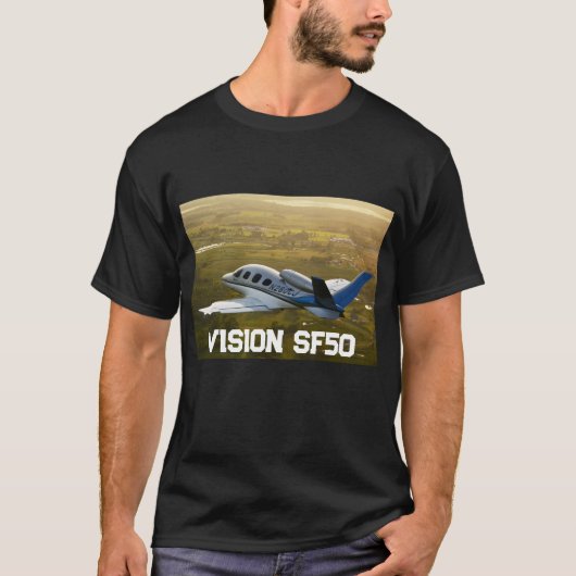 Vision Cirrus SF50 Jet Vliegtuig T-shirt (Voorkant)