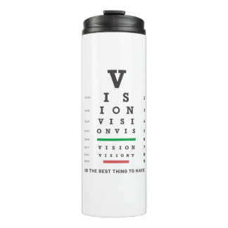 Vision eye chart thermosbeker
