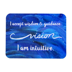 "Vision" Indigo Eye Chakra Inspiring Wordmagneten Magneet