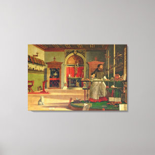 Vision of St. Augustine, 1502-08 (olie op canvas)  Canvas Afdruk