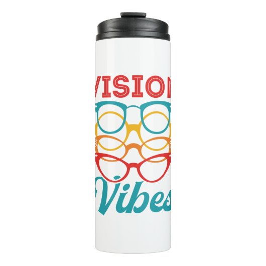 Vision Vibes Optometrist Optometry Thermosbeker (Voorkant)