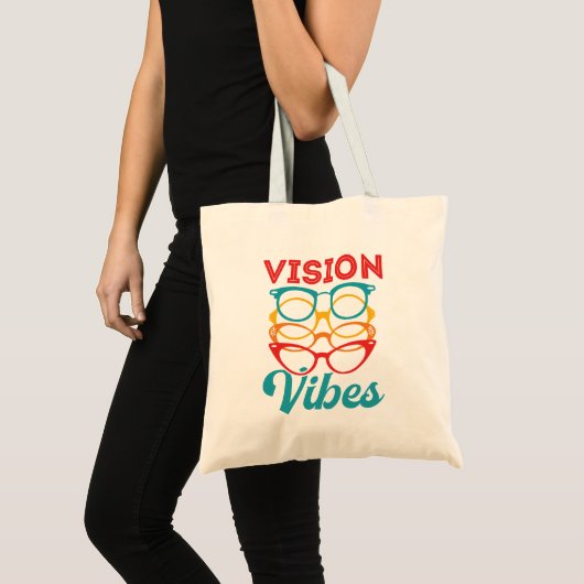 Vision Vibes Optometrist Optometry Tote Bag (Voorkant (product))