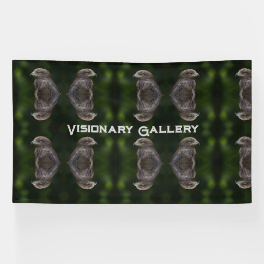Visionaire Galerij Aangepaste Tekst Eagle afbeeldi Spandoek (Horizontaal)