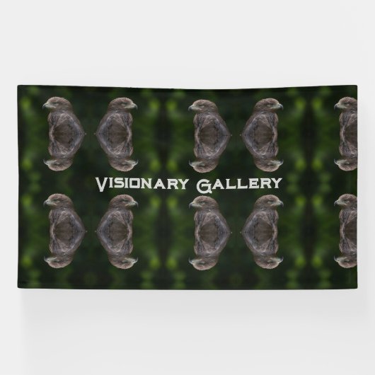 Visionaire Gallery Aangepaste tekst Eagle afbeeldi Spandoek (Horizontaal)