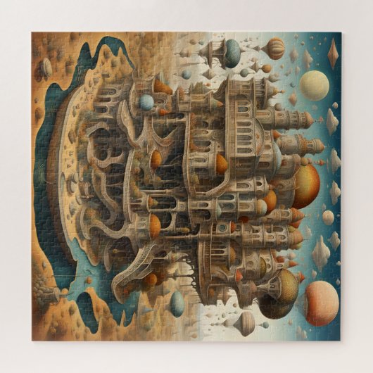 Visionaire stadsbouwpuzzel legpuzzel (Horizontaal)