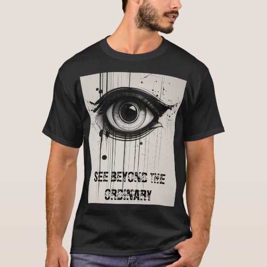 Visionaire vibes: het Abstracte oog T-shirt (Voorkant)