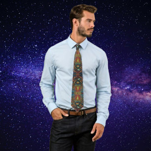 Visionaire vlammende oog Spirituele kunst Stropdas