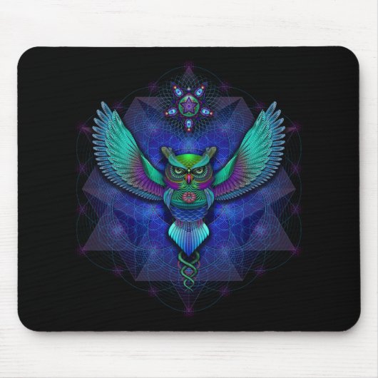 Visionary Owl Mousepad Muismat (Voorkant)
