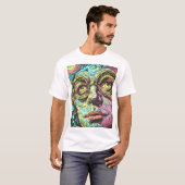 Visionnaire néon : T-Shirt Psychedelique Pop Art T (Devant entier)