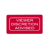 Visionneuse DIscretion conseillée Étiquette foncé (Devant)