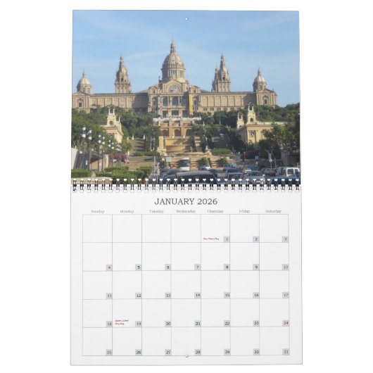 Visions de calendrier de l'Europe (Jan 2026)