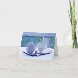 Visions de la carte d'anniversaire bleue