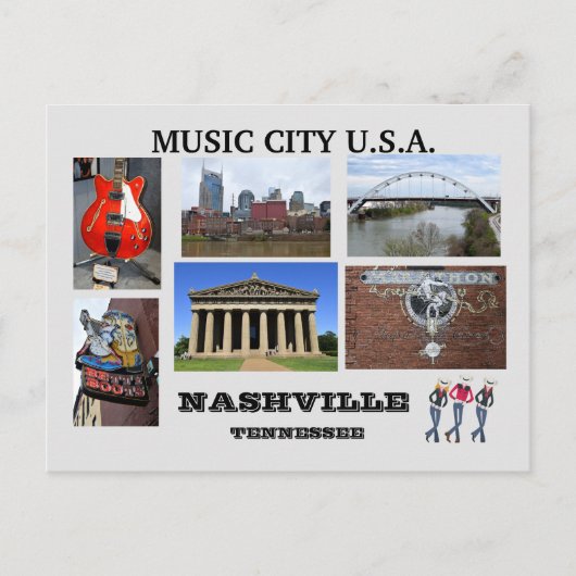Visions de Nashville, Tennessee Carte postale (Devant)