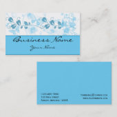 Visions de papillon dans le carte de visite bleu (Devant / Derrière)