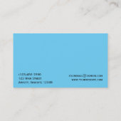 Visions de papillon dans le carte de visite bleu (Dos)