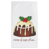 Visions de Sugar Plums Pudding Sac cadeau à la pru (Dos)