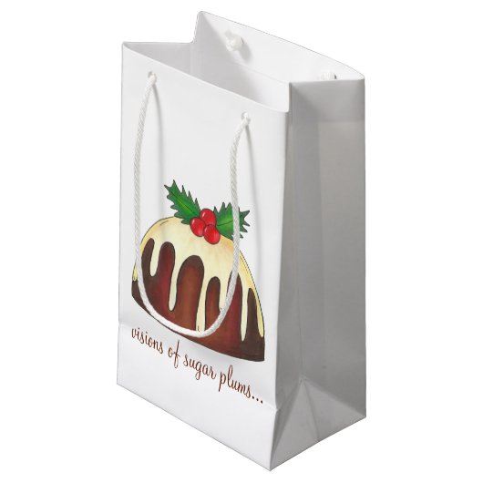 Visions de Sugar Plums Pudding Sac cadeau à la pru (Devant Angle)