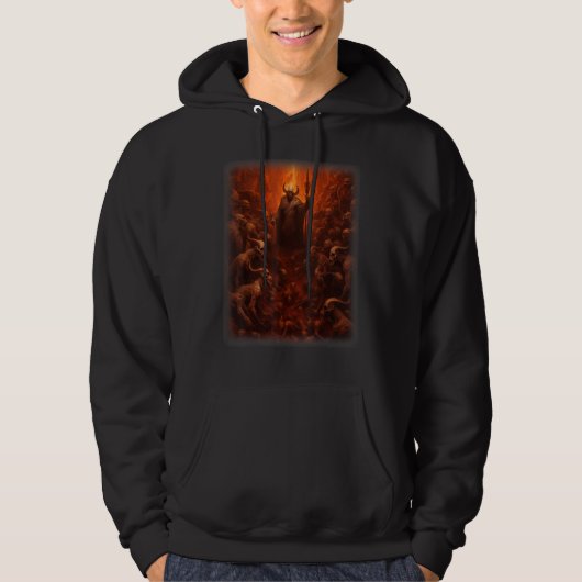 Visions of Hell Satan Devils Demons Monster Skelet Hoodie (Voorkant)