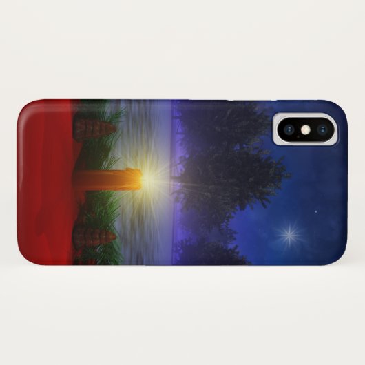 Visions plus lumineuses coque iphone-Mate de Noël (Dos (Horizontal))