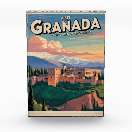 Visit Granada Vintage Travel Art Fotoblokken