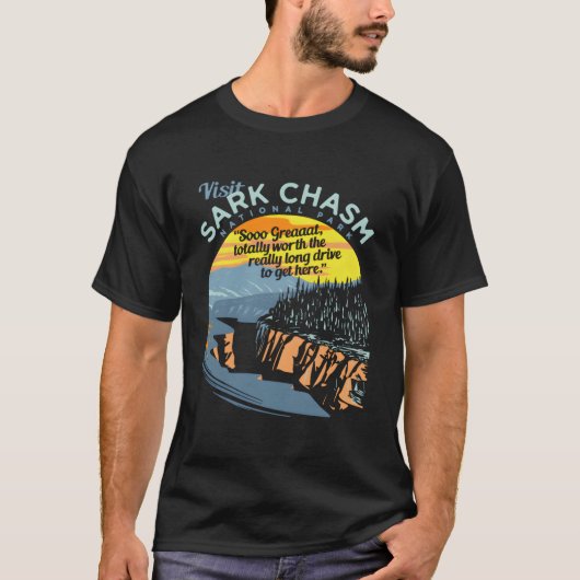 Visit Sark Chasm Novelty T-shirt (Voorkant)