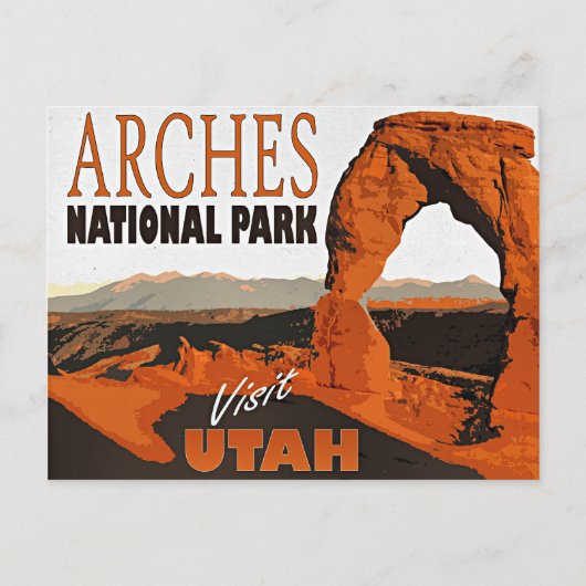 Visit Utah, Arches National Park, Briefkaart (Voorkant)