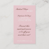 Visite 100 Borwn Pink Zebra Motif d'impression Carte de v (Dos)