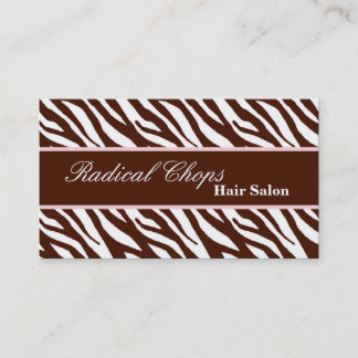 Visite 100 Borwn Pink Zebra Motif d'impression Carte de v