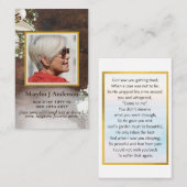 Visite 100x Rustique Calla Lily carte de mémoire de prièr (Devant / Derrière)