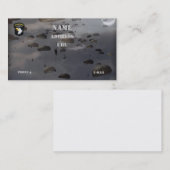 Visite 101st La Division Aéroportée contrôle le carte de (Devant / Derrière)