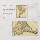 Visite 1817 Ancienne carte de l'Amérique du Sud (Devant / Derrière)