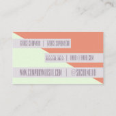 Visite 2 carte de nom | Bloc de couleur géométrique moder (Dos)